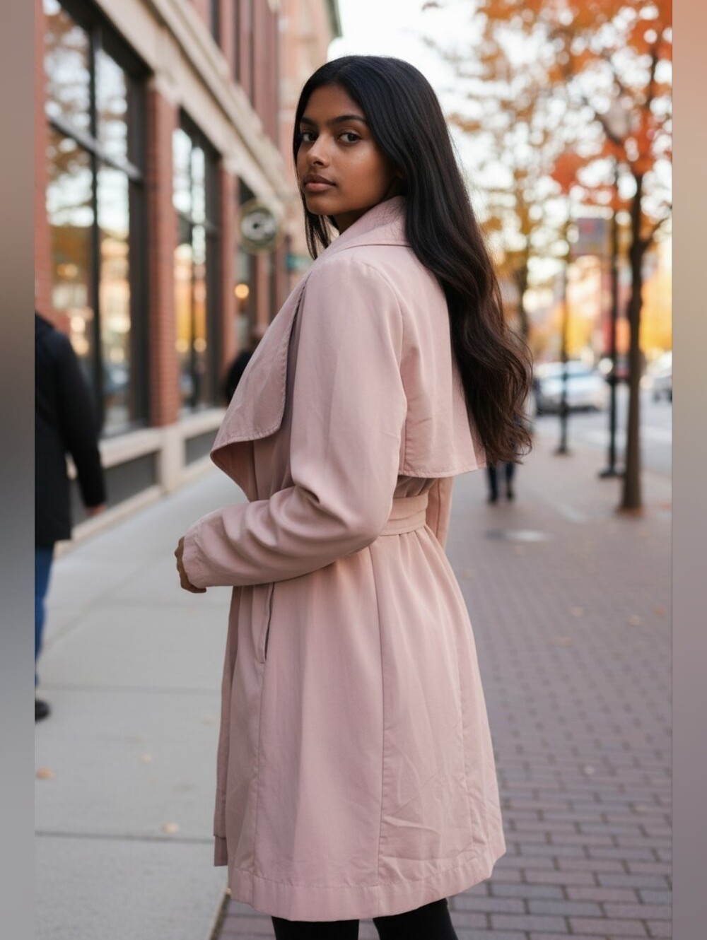 LOVE TREE 💖 | Salmon Pink Lightweight Trench Jacket | VGUC ✨ size S